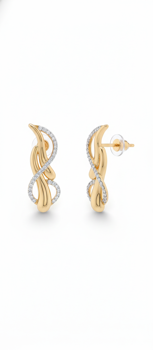 Eternal Flow Earrings – Sculpted Elegance