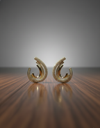 Golden Arc Statement Earrings – Where Movement Meets Modern Luxury