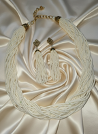 Maharani Ivory Cascade Pearl Necklace Set | Luxury Multi-Layer Traditional Jewellery for Women