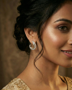 Golden Arc Statement Earrings – Where Movement Meets Modern Luxury