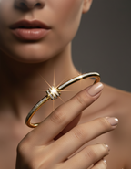 Sleek Crystal Detail Bracelet | Gold-Tone Finish