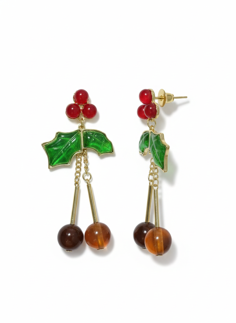 Cherry Drop Earrings | Playful Luxe Statement Jewellery