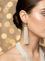 Prexela Maharani Ivory Cascade Pearl Necklace Set | Luxury Multi-Layer Traditional Jewellery for Women