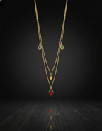 Celestial Gemstone Layered Necklace – Stories of Color, Balance & Grace