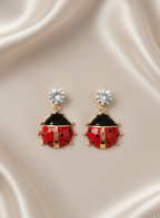 Ladybug Drop Earrings | Playful Luxe Statement Jewellery