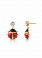 Ladybug Drop Earrings | Playful Luxe Statement Jewellery