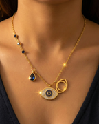 Evil Eye Charm Necklace – A Symbol of Protection in Golden Grace
