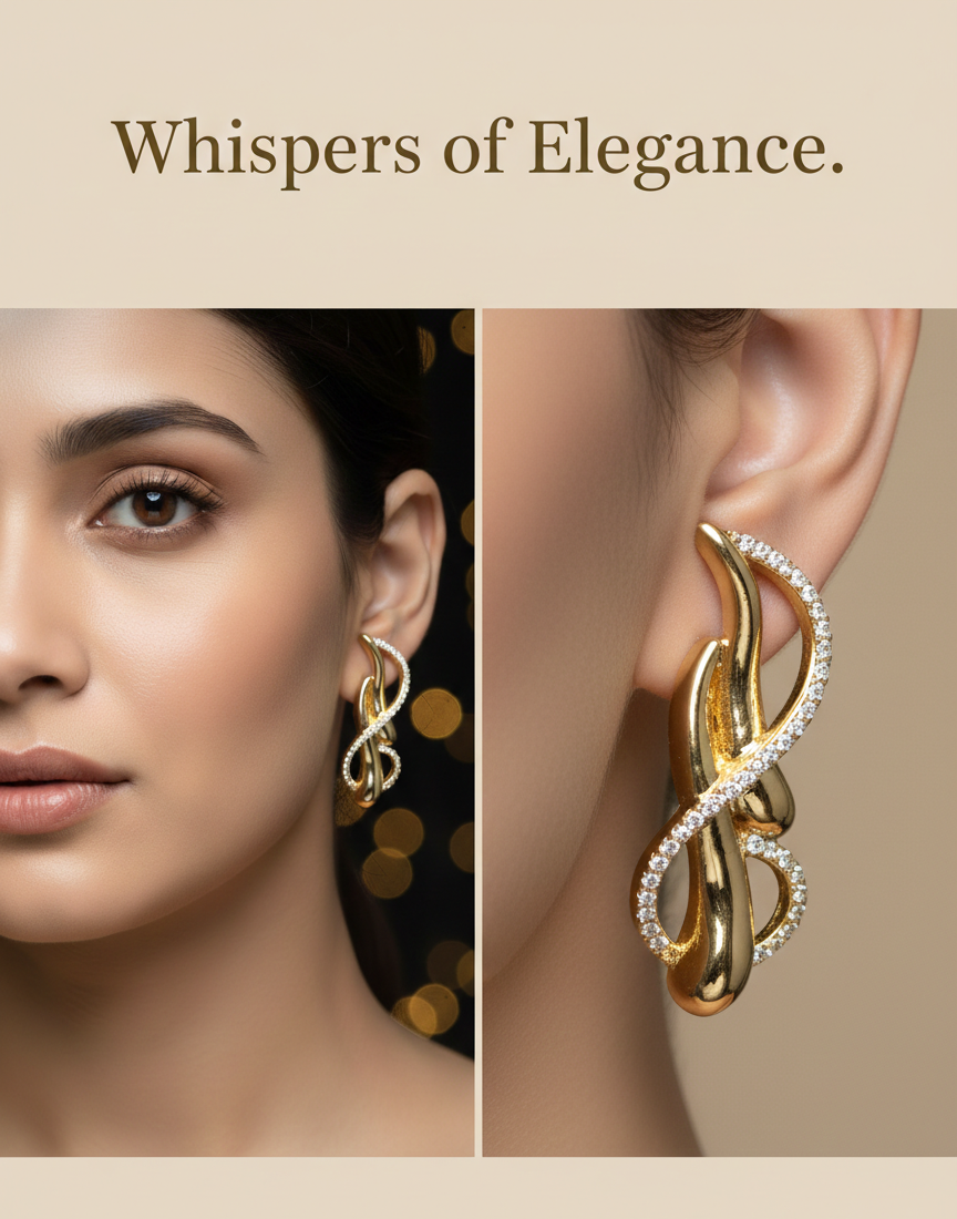 Eternal Flow Earrings – Sculpted Elegance
