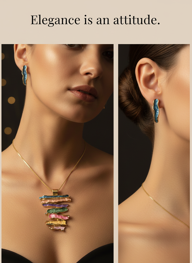 Art of Emotion Jewellery Set – Necklace & Earrings