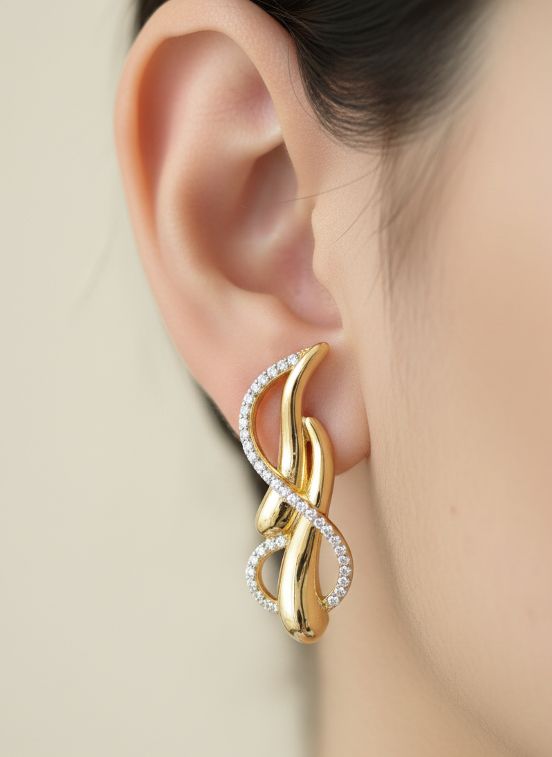 Eternal Flow Earrings – Sculpted Elegance