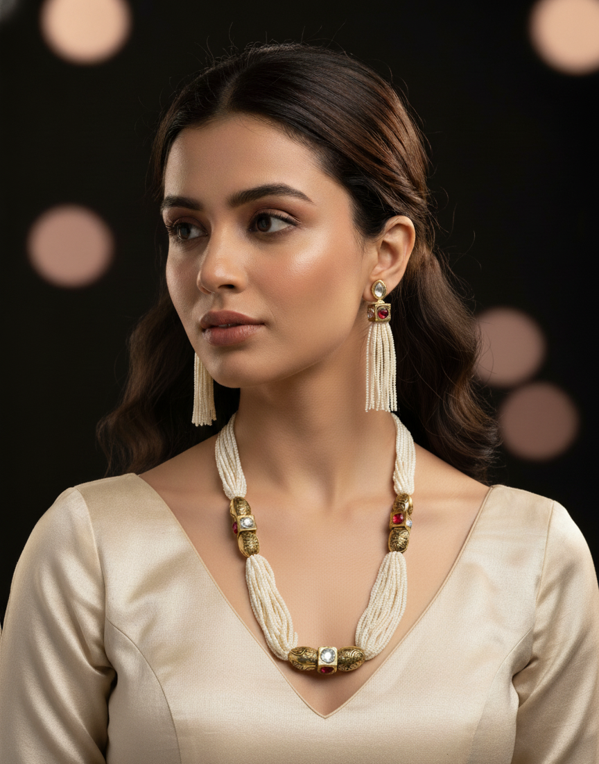 Tears of the Moon Pearl Necklace & Earrings