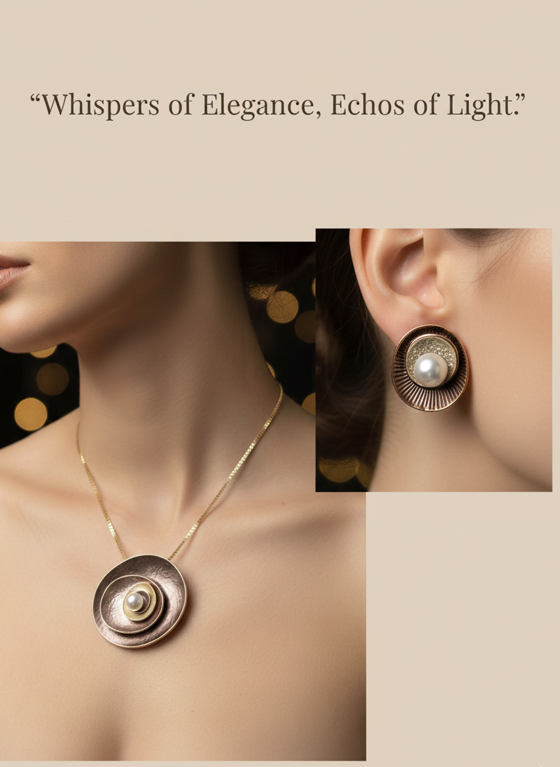 Elegance Pearl Jewellery Set – Necklace & Earrings