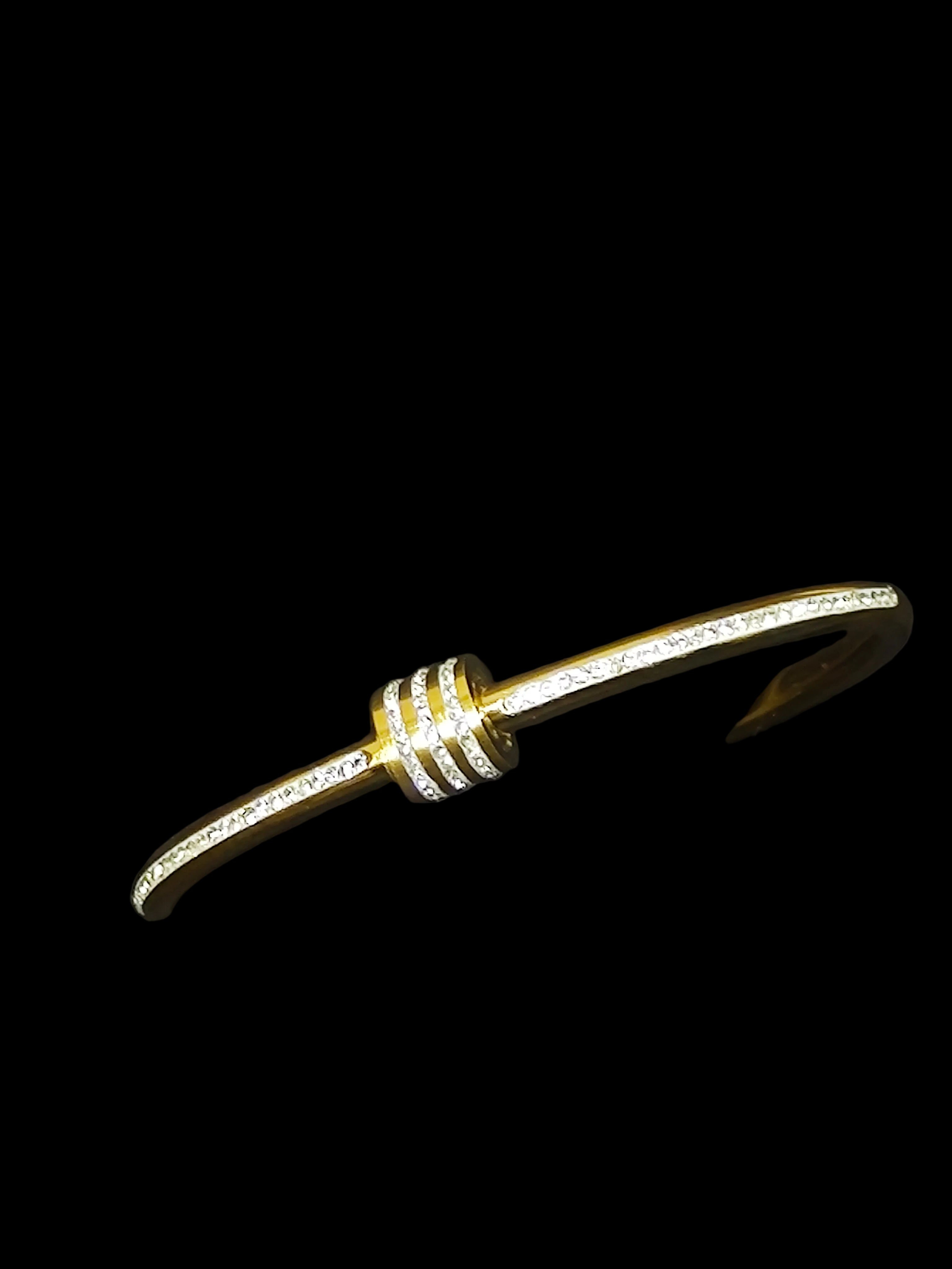 Sleek Crystal Detail Bracelet | Gold-Tone Finish