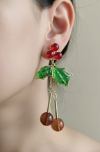 Cherry Drop Earrings | Playful Luxe Statement Jewellery