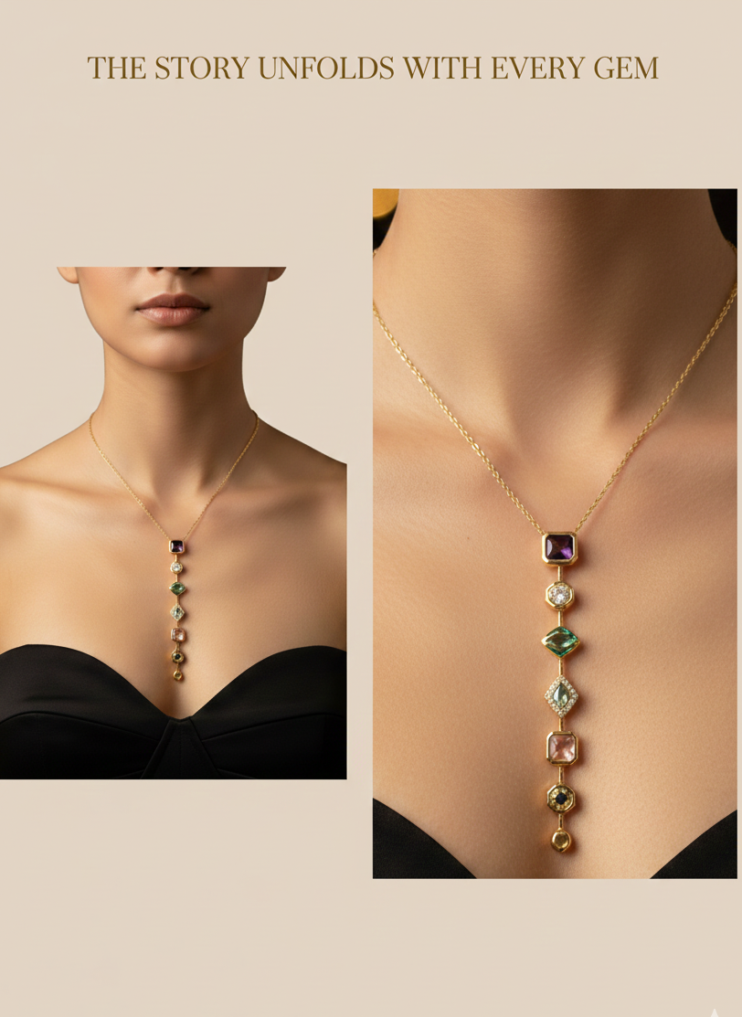 Eternal Gemstone Necklace – Power in Every Layer